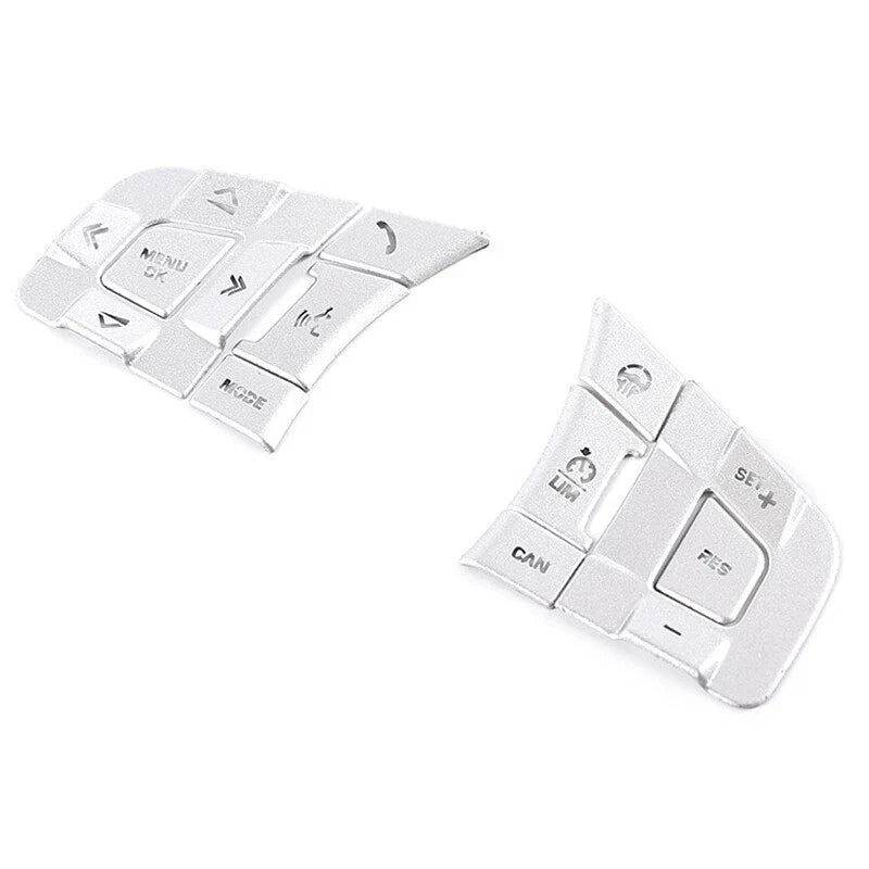 Jaguar F-PACE Silver Steering Wheel Remote Contorl Buttons Cover Trim fit