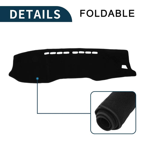 Toyota Hilux Gun125 (2017-2020) - Black 1 Set Dashboard Cover Mat