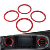 Toyota Tacoma Red A/C Vent Ring Trim Covers (2016-2022)