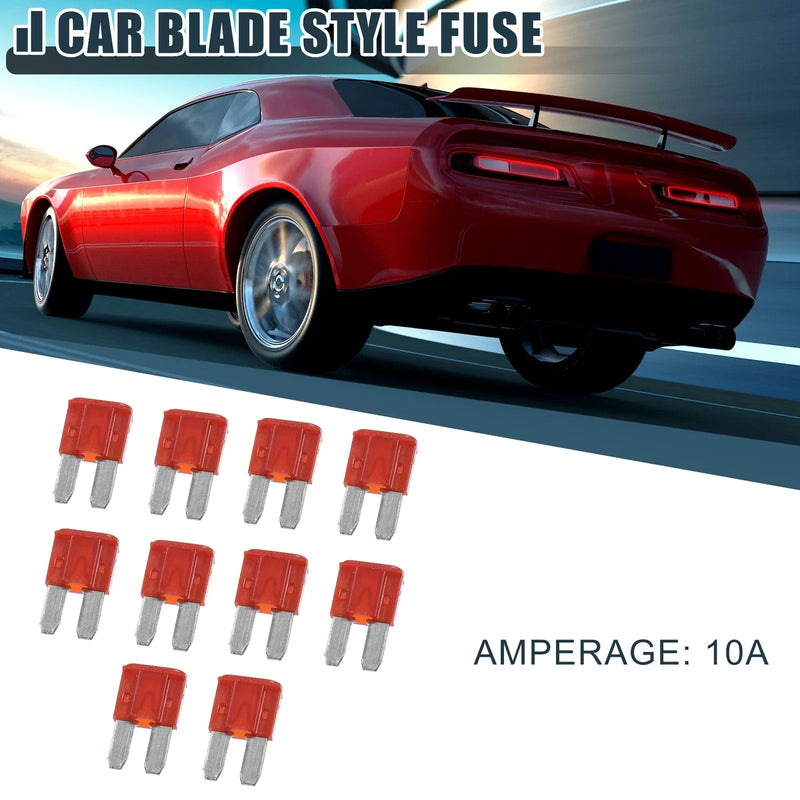 Boat Truck RV Camper Motorcycle Fuses / 10pcs 10A / Car Mini Blade Fuses