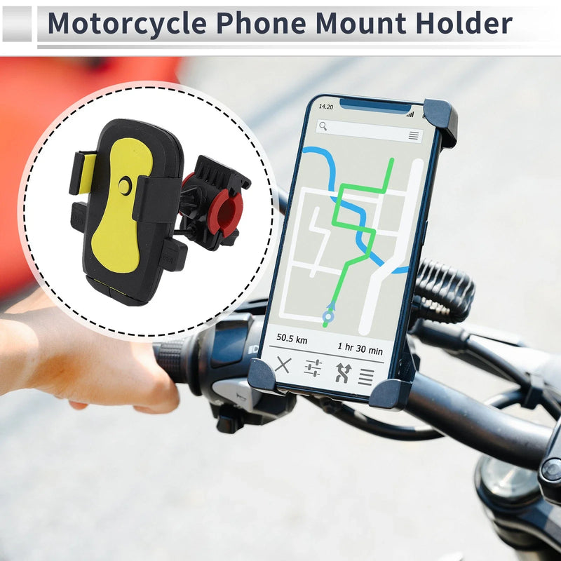 Motorcycle Motorcycle Phone Mount Holder 4.7-7.2 Phones Black Yellow