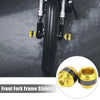 Make Model Pair 2 x Wheel Front Fork Sliders Protection Caps Gold Tone
