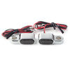 Mini Motorcycle LED Turn Signal Lights Amber Chrome