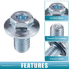 Buick Cascada 5 x Car Oil Drain Plug Silver Tone (2016–2019)