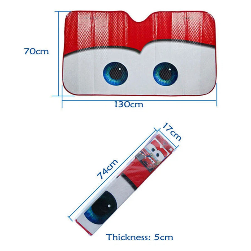 Car Cute Eye Folding Sun Shade Windshield Cover (Universal Fit)