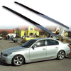 BMW E60 E61 Gloss Black Side Skirt Extensions (2005-2010)