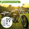 Motorcycle 2 x FootPegs 4.8in Rear Footrest Aluminum Silver Tone