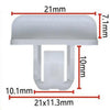 Vehicle White 20 pcs Front Bumper Cover Clip Retainer