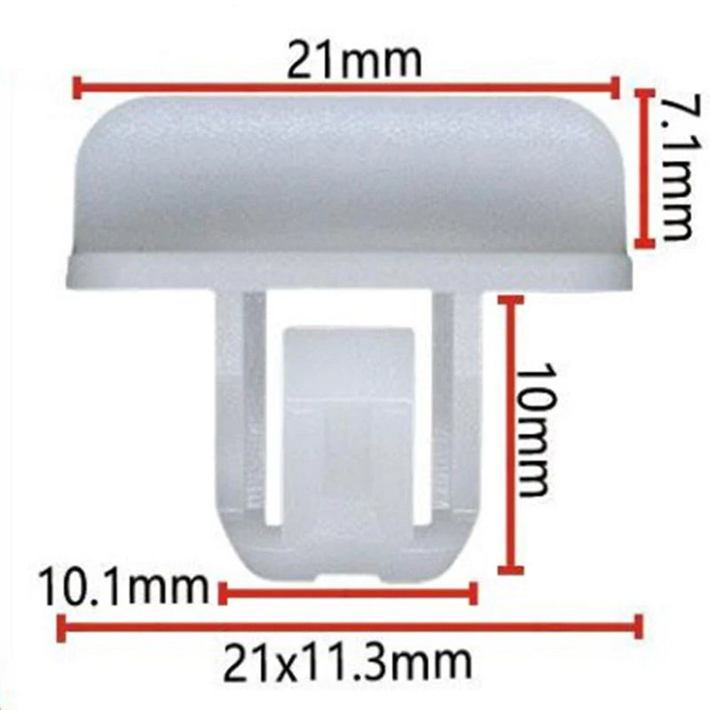 Vehicle White 20 pcs Front Bumper Cover Clip Retainer
