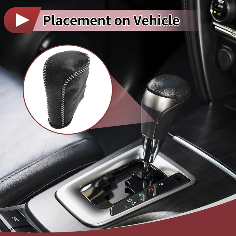 Honda Accord 2008-2012 Pebbled Black Beige Gear Shift Knob Cover
