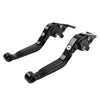 Suzuki GSXR600 GSXR750 GSXR1000 Black Extendable Brake Clutch Levers (06-10)