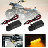 Motorcycle Handlebar - Black 4 x LED Turn Signal Indicator Lights