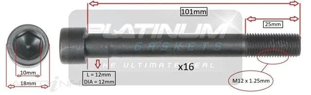 MITSUBISHI PAJERO NP CYLINDER HEAD BOLT SET (2003–2006)