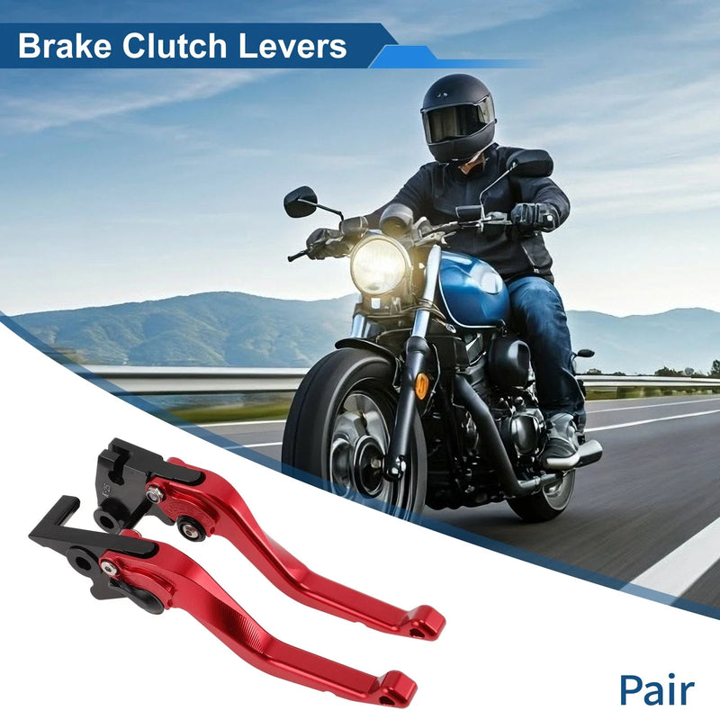 Kawasaki KLX 300 Adjustable Short Brake Clutch Levers Red (2021–2025)