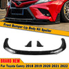 Toyota Camry SE XSE Black Front Bumper Spoiler Lip Kit (2018-2024)