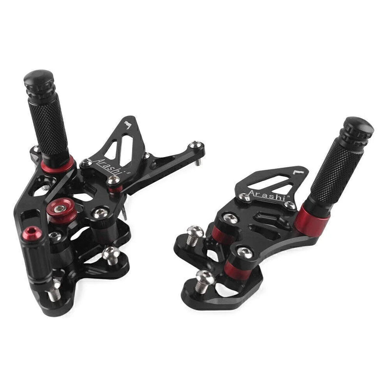 Suzuki GSXR600 2015 Black Rearsets Footpegs
