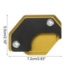 Honda - Black Yellow Aluminum Alloy Motorcycle Kickstand Pad