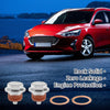 Car / Motorcycle Silver Red 2 x Set M20x1.5 Copper Oil Drain Plug With Gasket