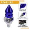 Universal Motorcycle M6 License Plate Screws Cover 45mm Aluminum Alloy Blue 4Pcs