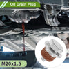 Car / Motorcycle Silver Red 2 x Set M20x1.5 Copper Oil Drain Plug With Gasket