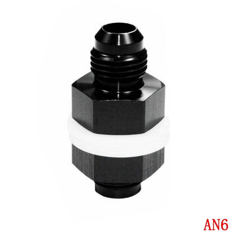 Black Car AN6 Flare Fuel Cell Bulkhead Fitting with Washer