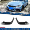 BMW F80 M3 F82 F83 M4 2 x Gloss Black Front Bumper Side Spoiler Covers (2015-2020)