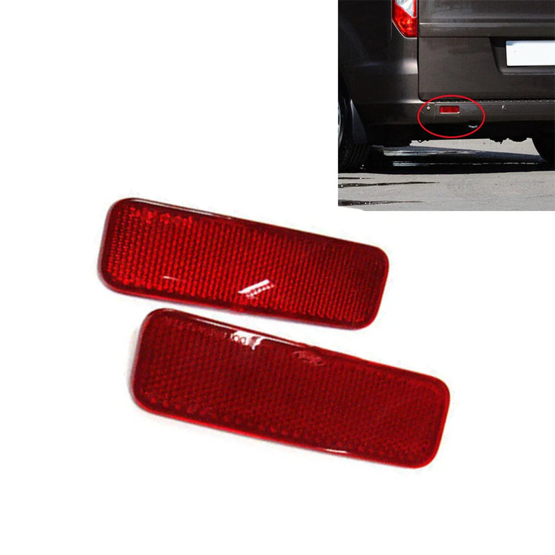 Ford Transit Van Pair Rear Bumper Reflector Light Lens (2013-2023)