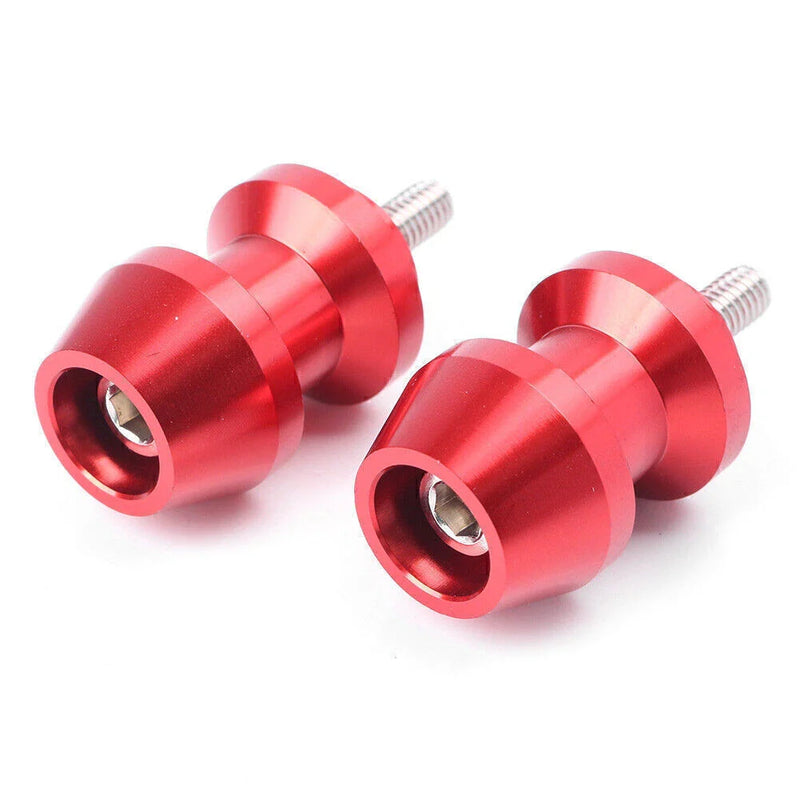 Yamaha R1 R6 YZF600 FZ6 FZ8 XV250 6mm Swingarm Spool Sliders  Red
