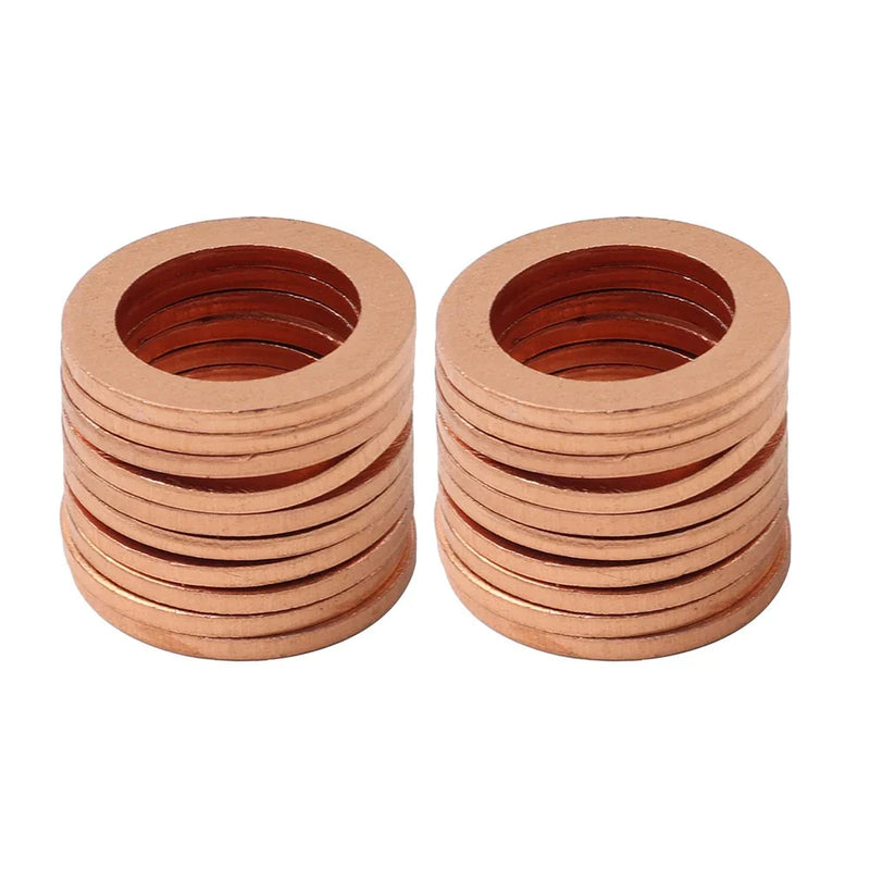 Universal Use 20 x M12*1.5 Copper Oil Drain Plug Gasket Washers