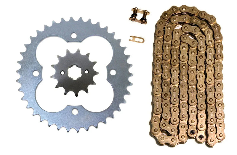 Honda TRX250X 2 x Gold 520x88 O-Ring Drive Chain & 13/39 Sprockets