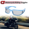 Goggles Motorcycle Riding Gray Lens Blue Frame Tri-acetel Cellulose