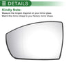 Ford EcoSport Left Side Heated White Mirror Glass (2013-2023)
