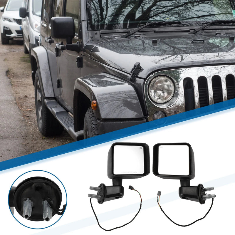 Jeep Wrangler (2011-2013) 1 Set Tow Mirrors Side View Mirror Replacement