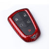 Cadillac CTS ATS V Red Carbon Fiber Key Case Cover (2014-2019)