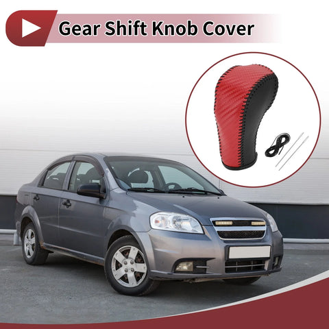 Chevrolet Cruze Red Carbon Fiber Gear Shift Knob Cover (2011-2016)