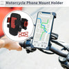 Motorcycle Motorcycle Phone Mount Holder 4.7-7.2" Phones Black 1 Pcs