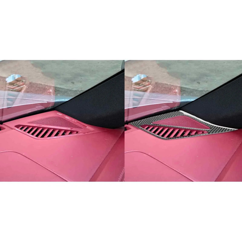 Porsche 911 992 2019-2023 Soft Carbon Fiber Upper Dashboard Side Vent Trim