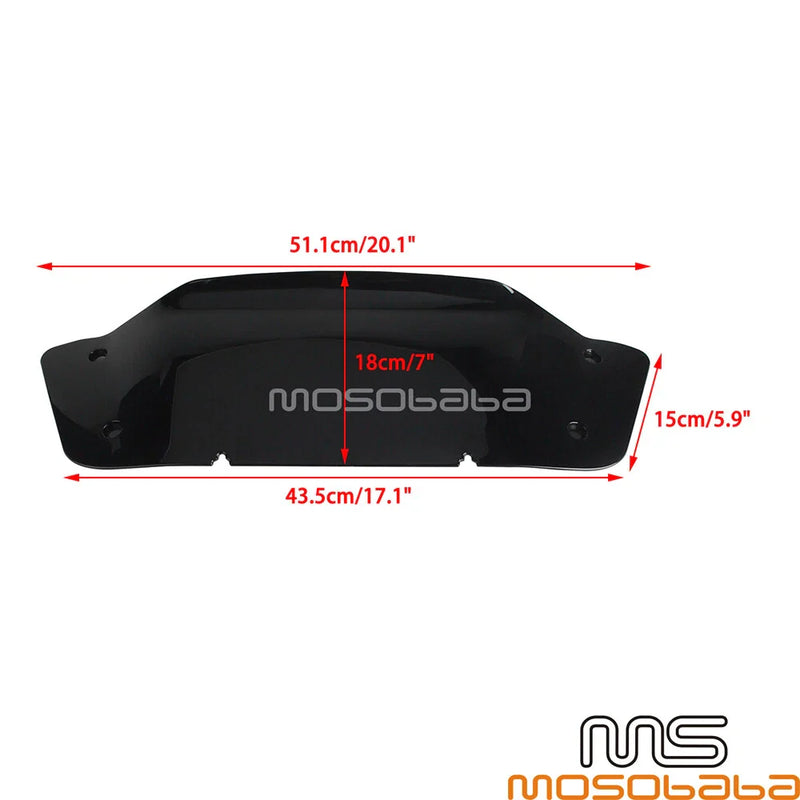 Harley Street Glide 7" Windshield Fairing Deflector Cover (2006-2023)