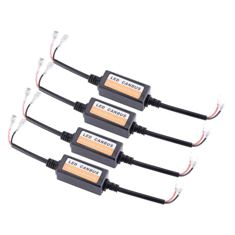 H1 / H3 4Pc Headlight Decoder Canbus Anti Flicker Resistor (Fits Various Models)