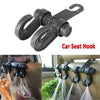 Car - Black Plastic Seat Hook Hanger (Fits Most Vehicles)