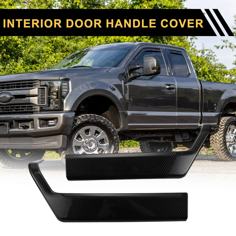 Ford F-150 Black Interior Door Handle Bezel Cover Trims (2021-2024)