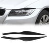 BMW E90 Carbon Fiber Pattern Black Headlight Eye Lid Cover Sticker