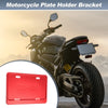 Motorcycle Plate Holder Bracket Aluminum Alloy Red 26x10 mm