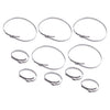 Various Models 10 x Silver Stainless Steel Axle Boot Clamps (No Year)