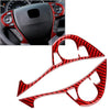 Honda Accord 2013-2017 Carbon Fiber Red Steering Wheel Button Cover