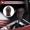 Nissan Maxima 2016-2023 Black Red Faux Leather Gear Shift Knob Cover