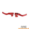 Harley Sportster 3 Finger 5.3'' Handle Grips Brake Clutch Levers Red (2010-2023)