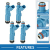 Toyota Yaris Vitz (1999-2005) 1.0L 1.3L Fuel Injector 4 x Blue