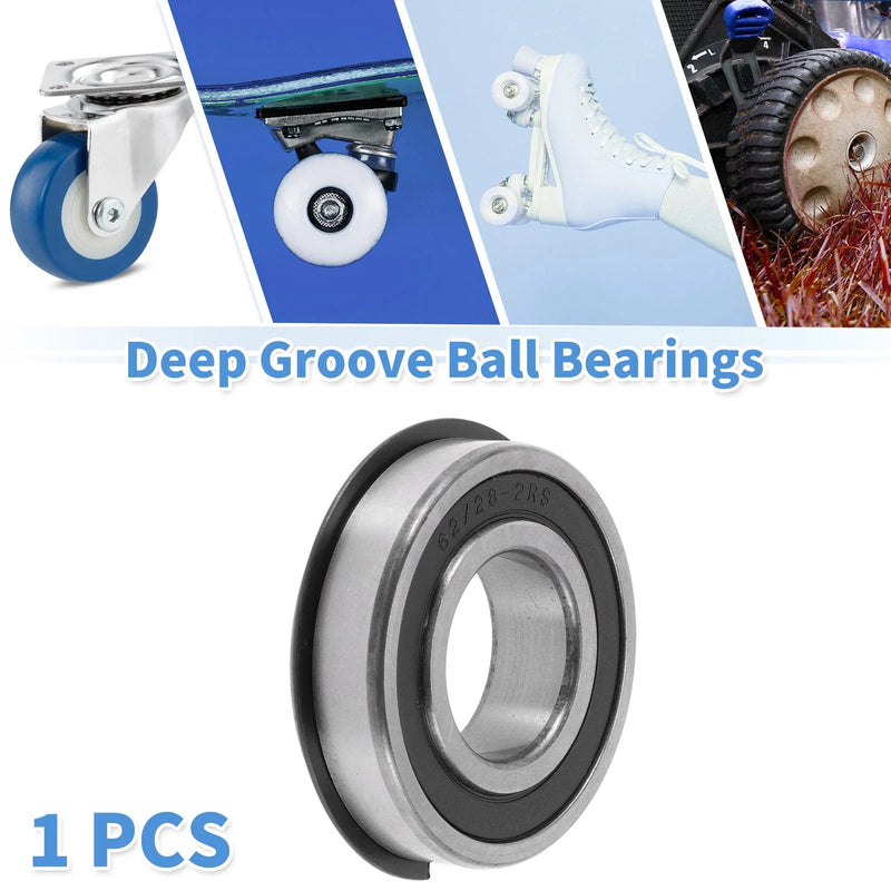 Make Model Deep Groove Ball Bearings 28x58x16mm Silver Tone Black