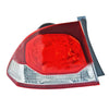 Tail Light Rear Lamp no Bulb Left Fits Honda Civic FD 4 Door Sedan 2009-11 D06